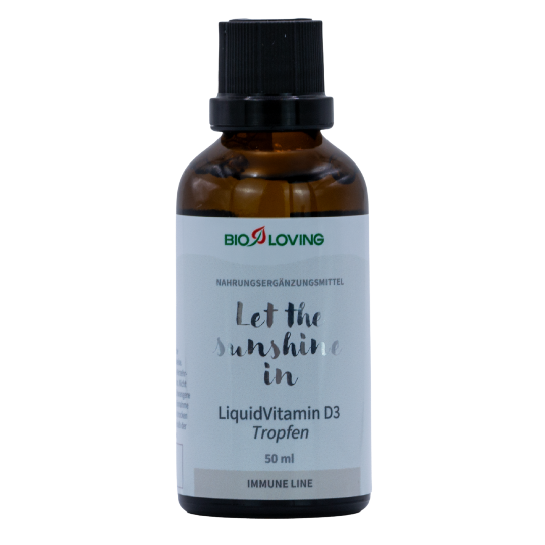 Liquid Vitamin D3 Tropfen | 50 ml flüssiges & hochwertiges Vitamin D3 | wasserlöslich mit Solmic® MicelleTechnology