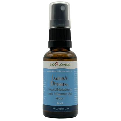 Spray de mélatonine liquide | à la mélatonine et à la vitamine B6 | 30 ml | soluble dans l'eau grâce à la technologie micellaire Solmic®