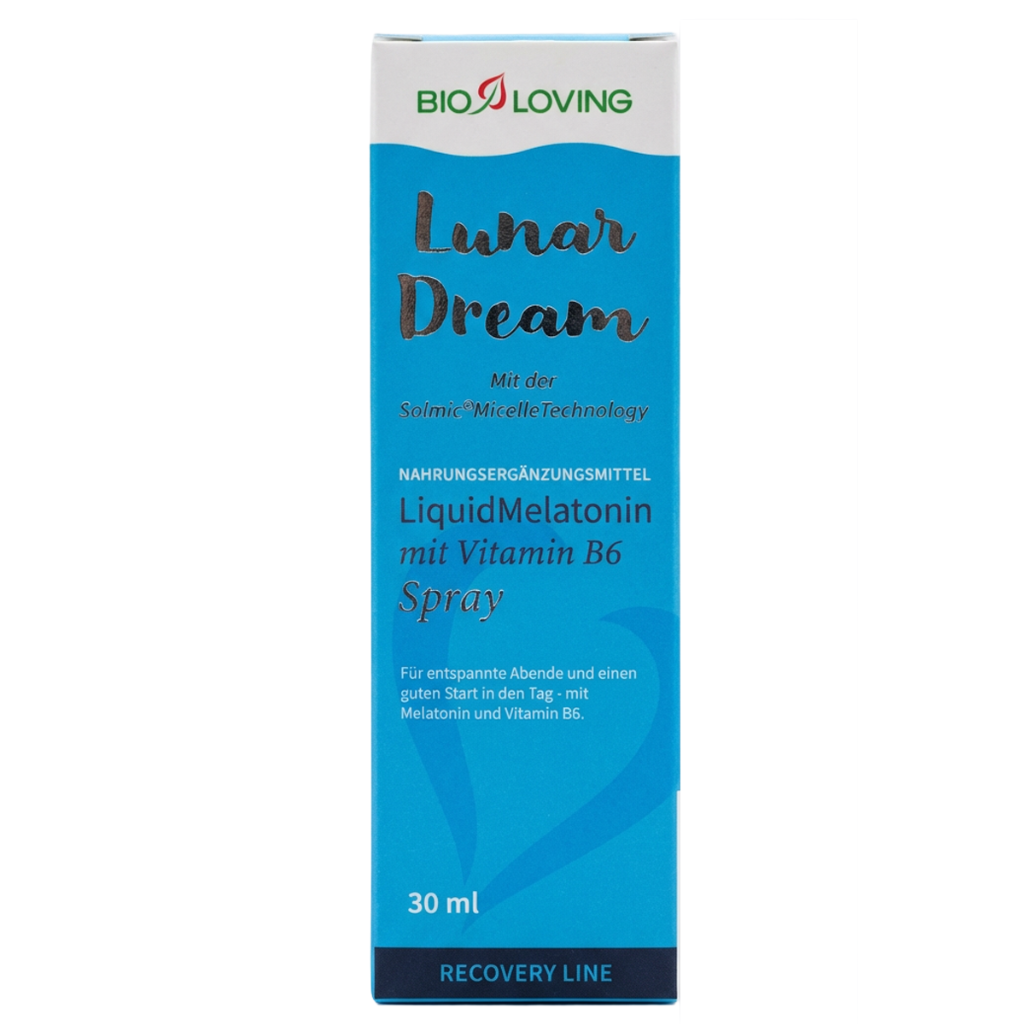 Spray de mélatonine liquide | à la mélatonine et à la vitamine B6 | 30 ml | soluble dans l'eau grâce à la technologie micellaire Solmic®