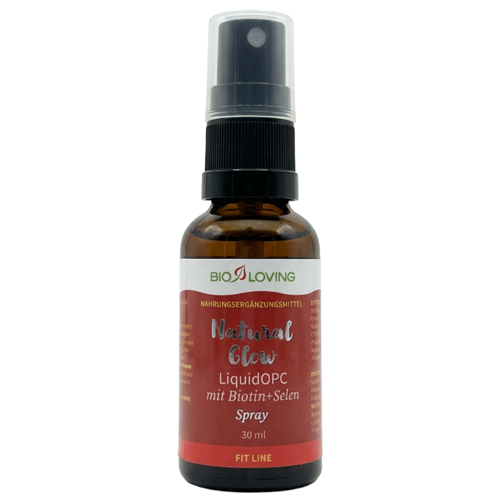 Spray liquide OPC | à la biotine et au sélénium de haute qualité | 30 ml | extrait de pépins de raisin rouge à 95 % de polyphénols | soluble dans l'eau grâce à la technologie micellaire Solmic®