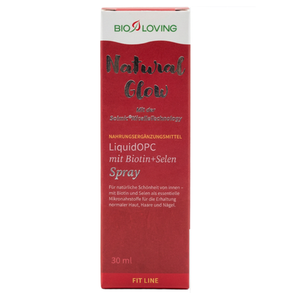 Spray liquide OPC | à la biotine et au sélénium de haute qualité | 30 ml | extrait de pépins de raisin rouge à 95 % de polyphénols | soluble dans l'eau grâce à la technologie micellaire Solmic®