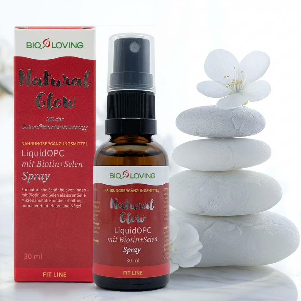 Spray liquide OPC | à la biotine et au sélénium de haute qualité | 30 ml | extrait de pépins de raisin rouge à 95 % de polyphénols | soluble dans l'eau grâce à la technologie micellaire Solmic®
