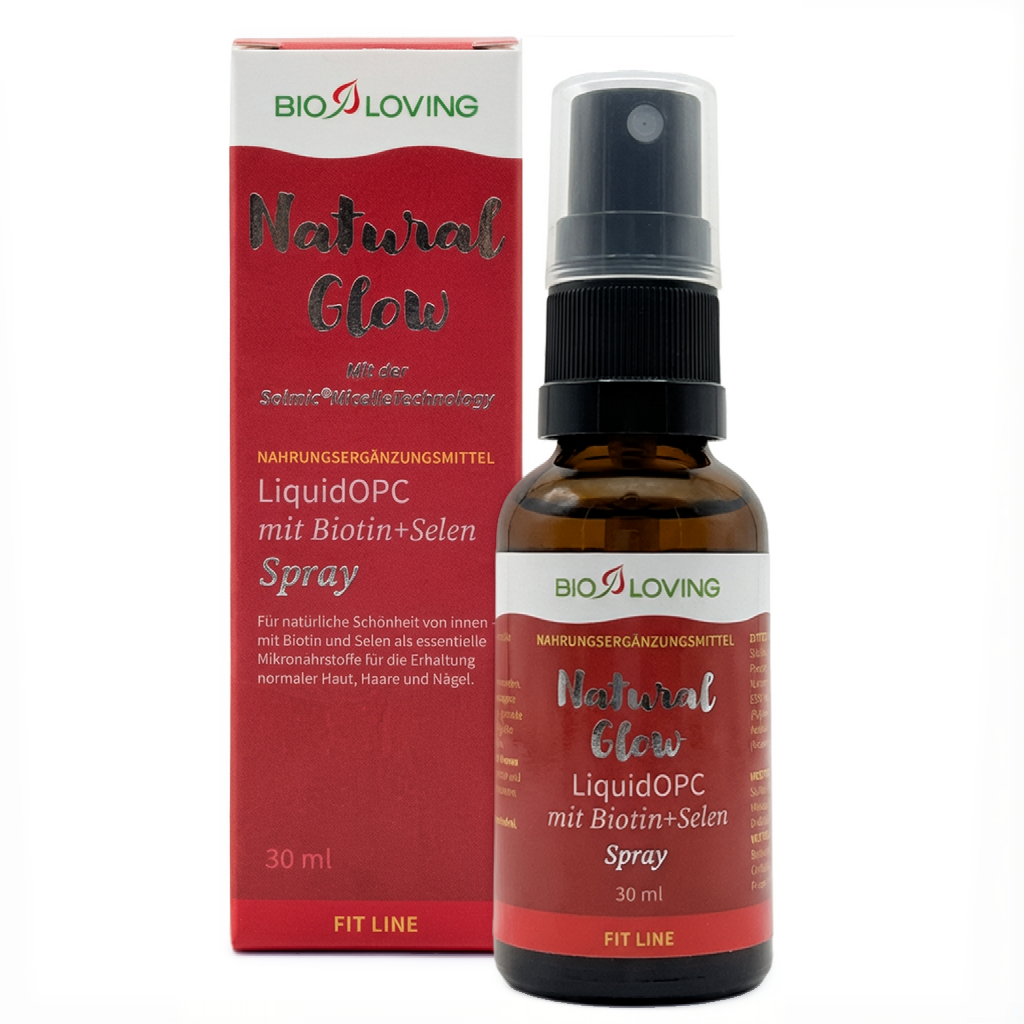Spray liquide OPC | à la biotine et au sélénium de haute qualité | 30 ml | extrait de pépins de raisin rouge à 95 % de polyphénols | soluble dans l'eau grâce à la technologie micellaire Solmic®