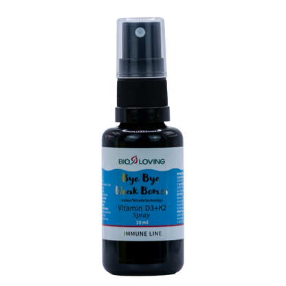 Bioloving Vitamin D3+K2 Spray | 30 ml | flüssiges 25 µg (1000 I.E.) Vitamin D3 & 25 µg Vitamin K2