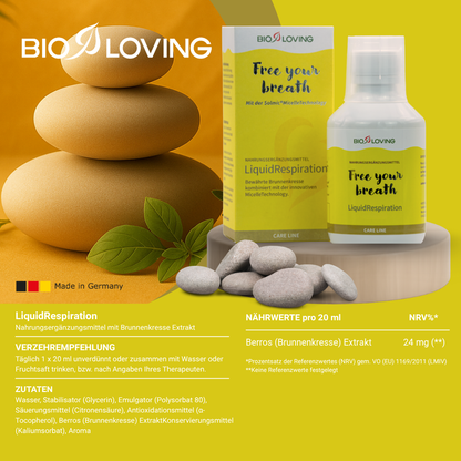 LiquidRespiration | 500 ml | Water-soluble with 35 mg Berros extract per dose