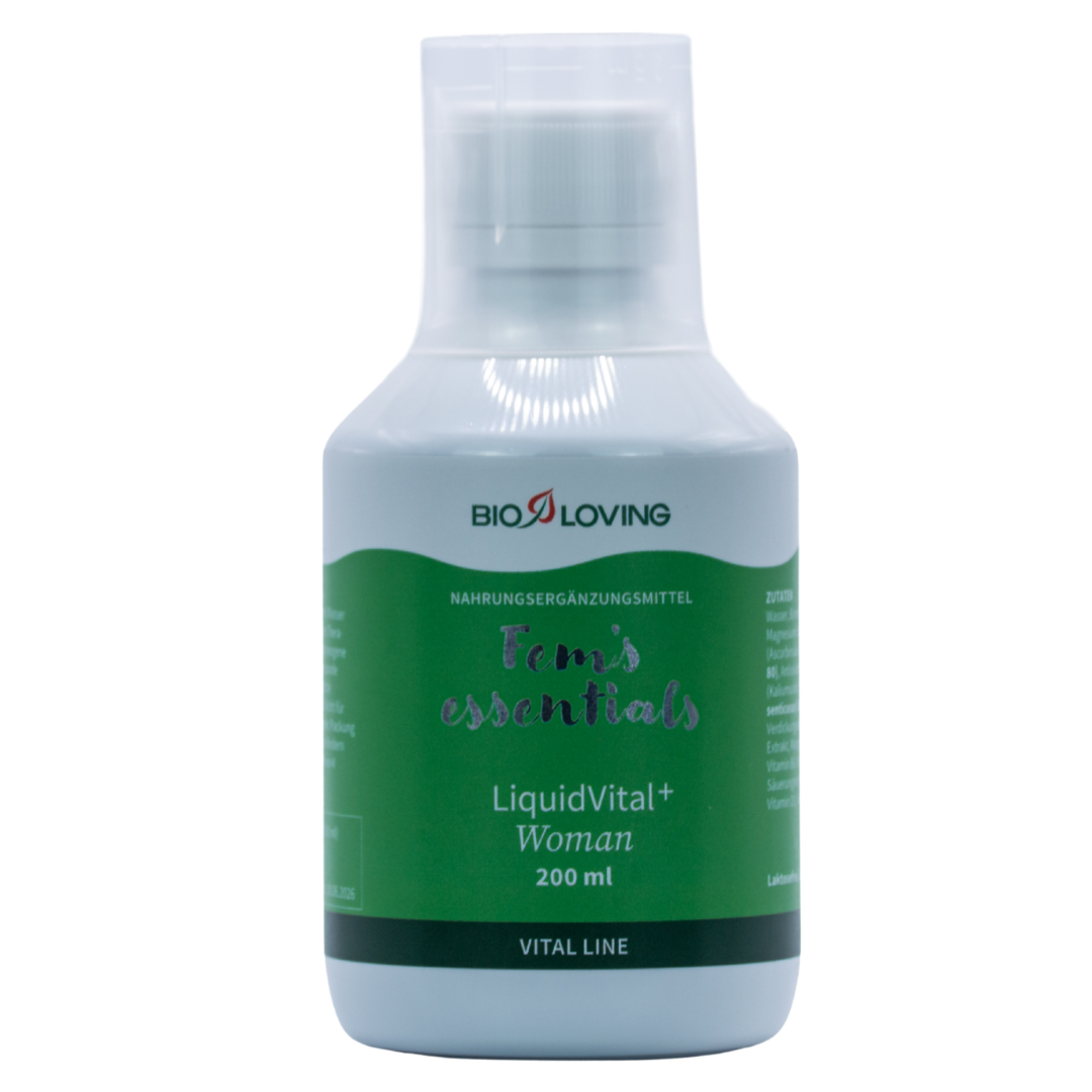 LiquidVital+ Woman | 200 ml | wasserlöslich mit Maca- & Taigawurzelextrakt und Vitaminen