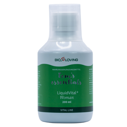 LiquidVital+ Woman | 200 ml | wasserlöslich mit Maca- & Taigawurzelextrakt und Vitaminen
